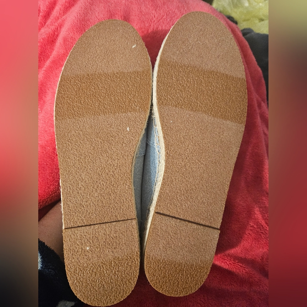 Magellan Outdoors Womens Blue Denim Espadrille Slip On Loafers 9m - Picture 5 of 6